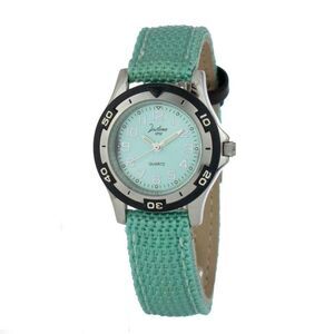 JUSTINA Leather Dress Watch Women Bicolor Watches